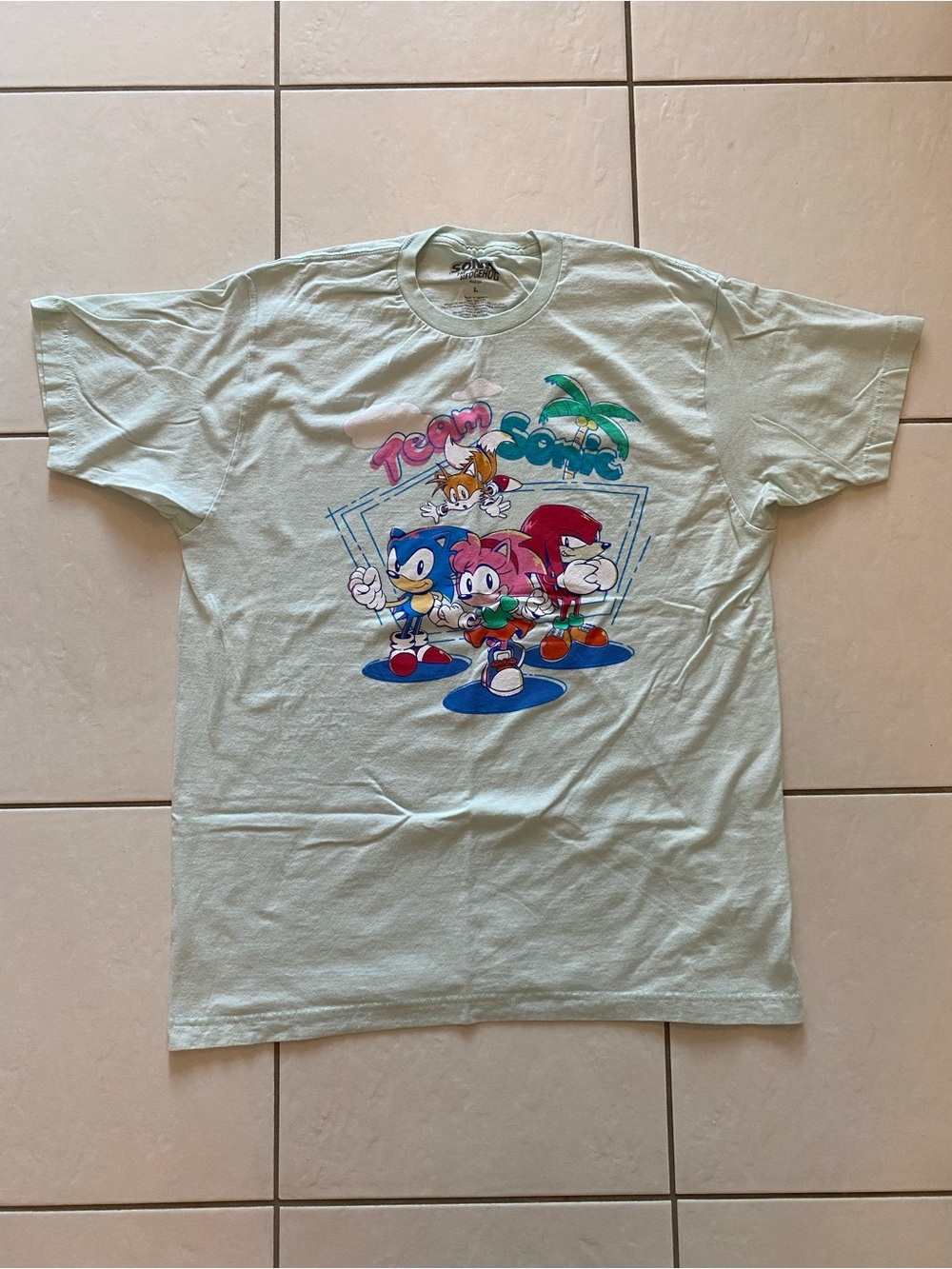 Light Mint Team Sonic Graphic Tee